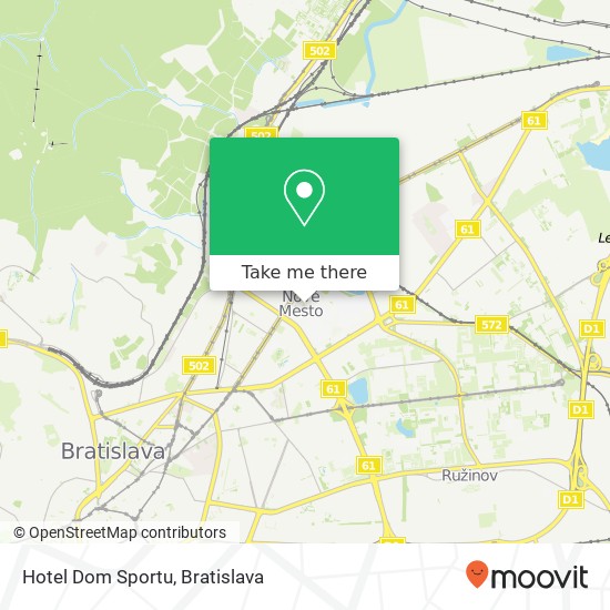 Hotel Dom Sportu map