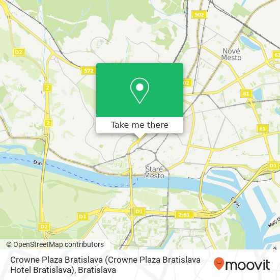 Crowne Plaza Bratislava map