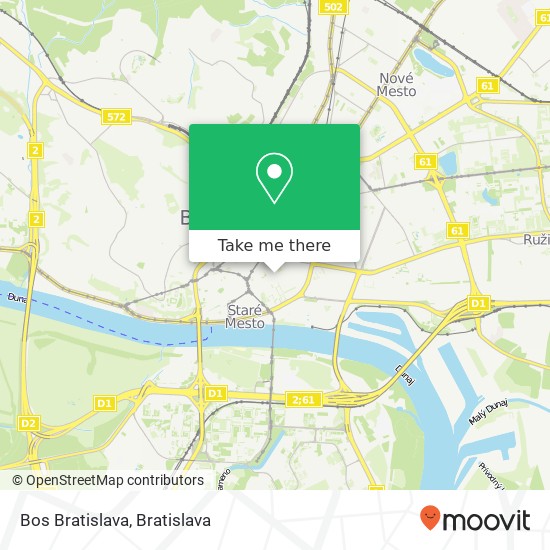 Bos Bratislava map