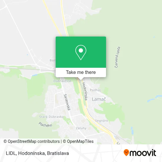 LIDL, Hodonínska map