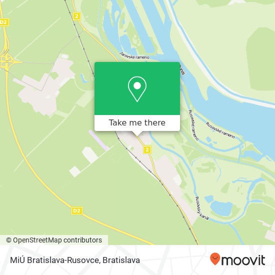 MiÚ Bratislava-Rusovce map