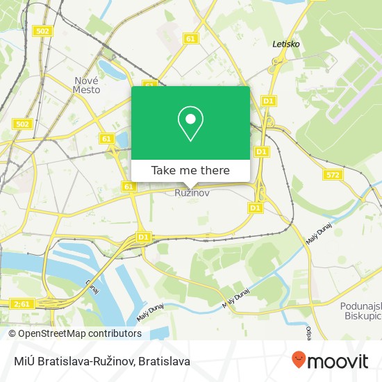 MiÚ Bratislava-Ružinov map