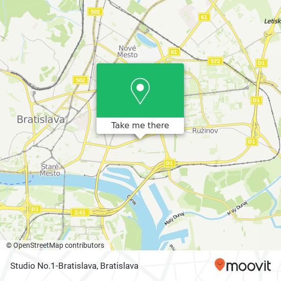 Studio No.1-Bratislava map