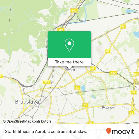 Starfit fitness a Aerobic centrum map