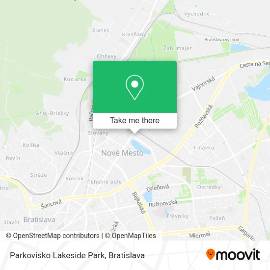 Parkovisko Lakeside Park map