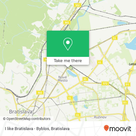 I like Bratislava - Byblos map