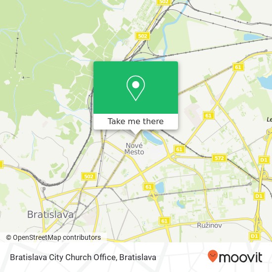 Bratislava City Church Office map