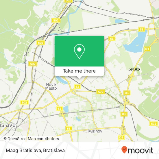 Maag Bratislava map