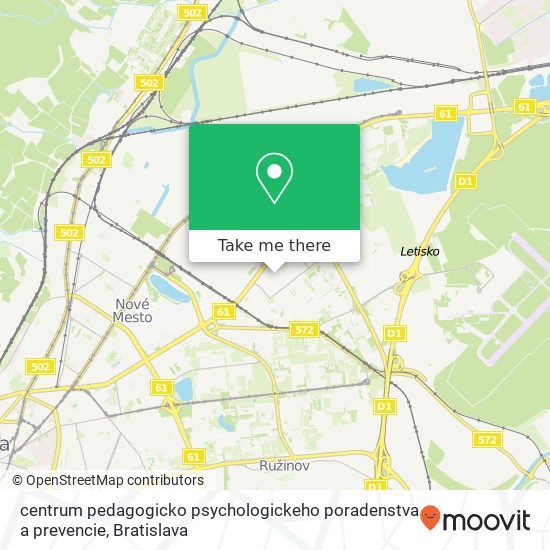 centrum pedagogicko psychologickeho poradenstva a prevencie map