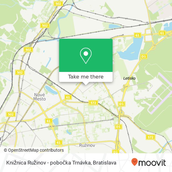 Knižnica Ružinov - pobočka Trnávka map