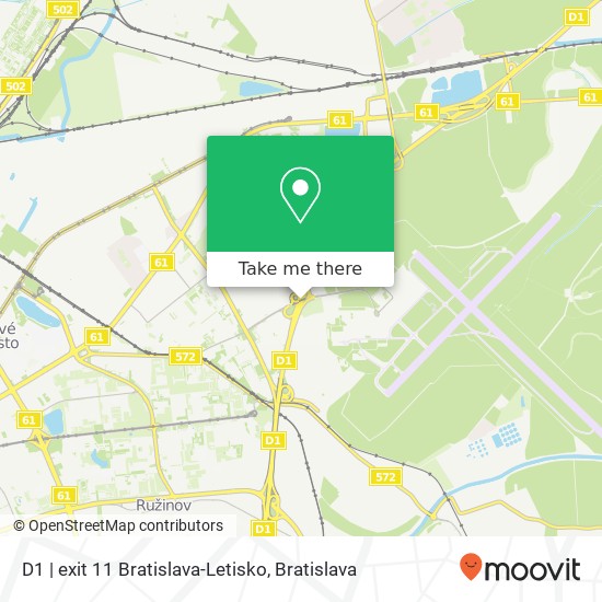 D1 | exit 11 Bratislava-Letisko map