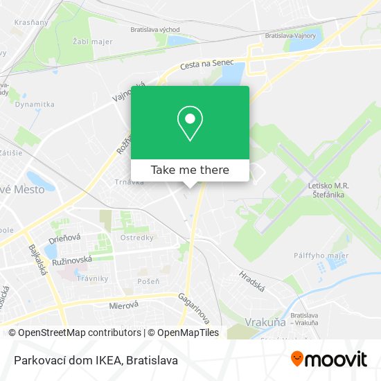 Parkovací dom IKEA map