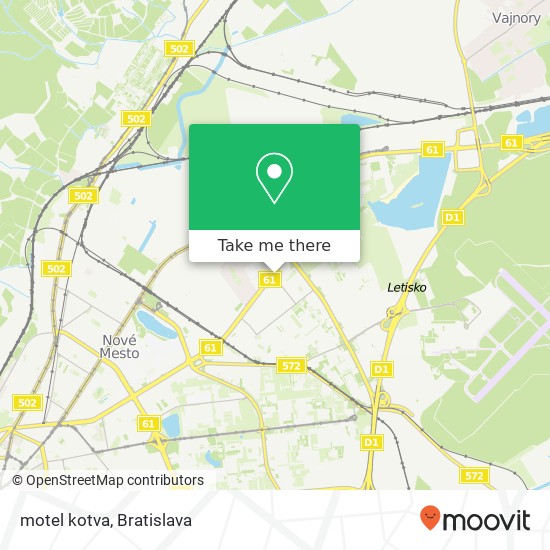 motel kotva map