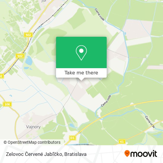 Zelovoc Červené Jabľčko map