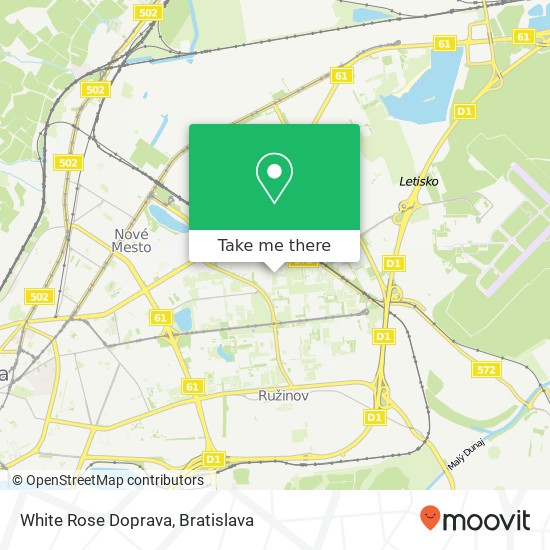 White Rose Doprava map