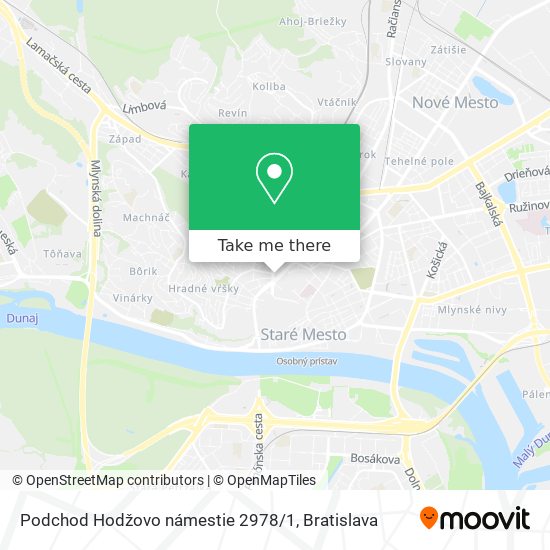 Podchod Hodžovo námestie 2978 / 1 map