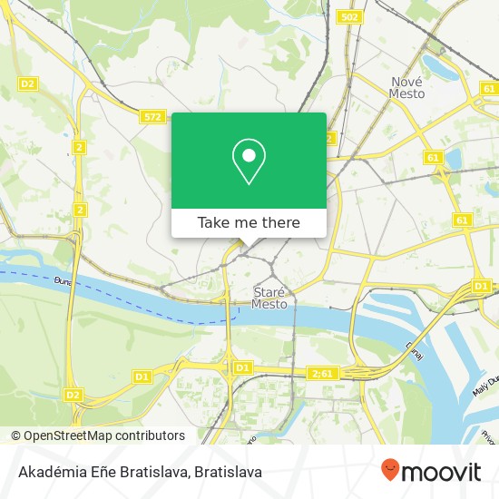 Akadémia Eñe Bratislava map