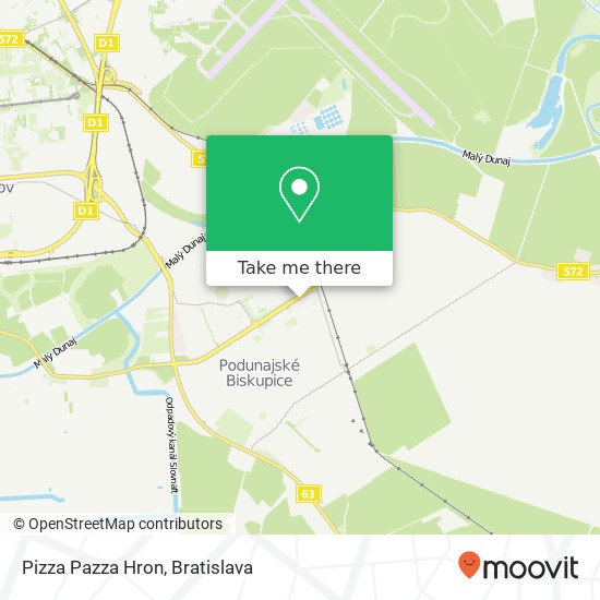 Pizza Pazza Hron map