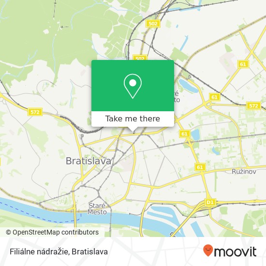 Filiálne nádražie map