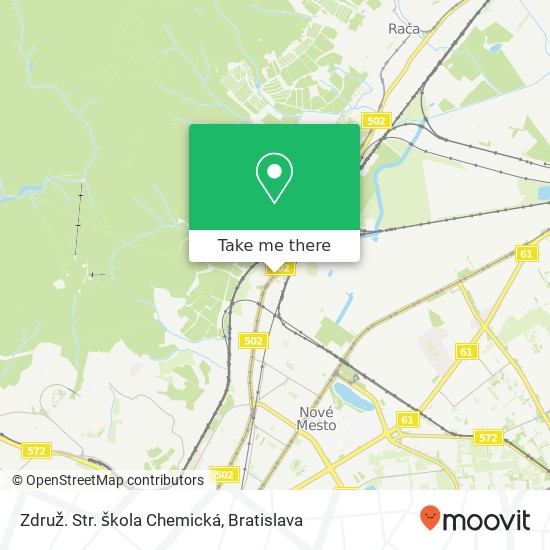 Združ. Str. škola Chemická map