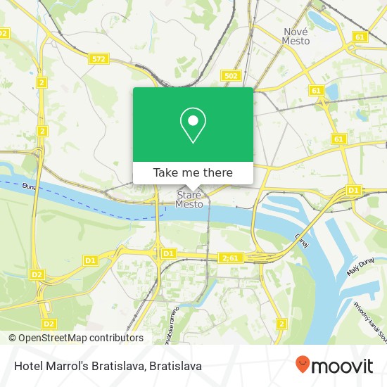 Hotel Marrol's Bratislava map