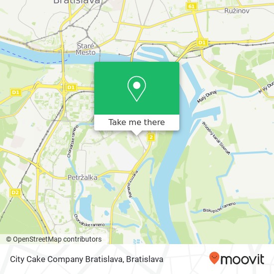 City Cake Company Bratislava map