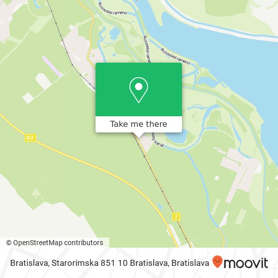 Bratislava, Starorímska 851 10 Bratislava map