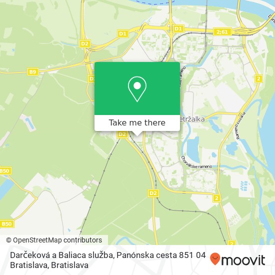 Darčeková a Baliaca služba, Panónska cesta 851 04 Bratislava map