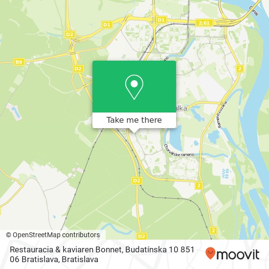 Restauracia & kaviaren Bonnet, Budatínska 10 851 06 Bratislava map