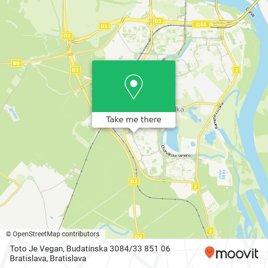 Toto Je Vegan, Budatínska 3084 / 33 851 06 Bratislava map