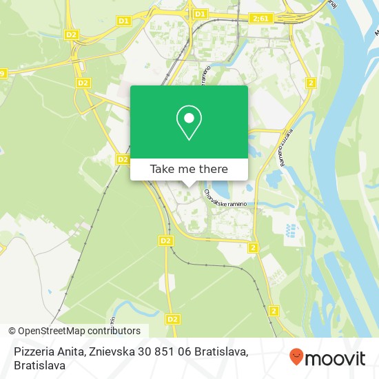 Pizzeria Anita, Znievska 30 851 06 Bratislava map