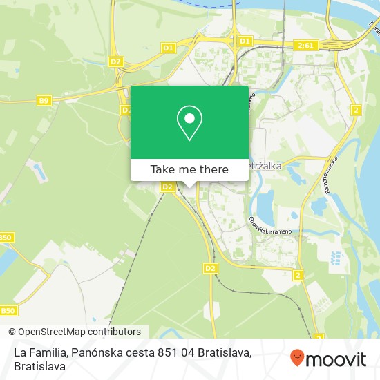 La Familia, Panónska cesta 851 04 Bratislava map