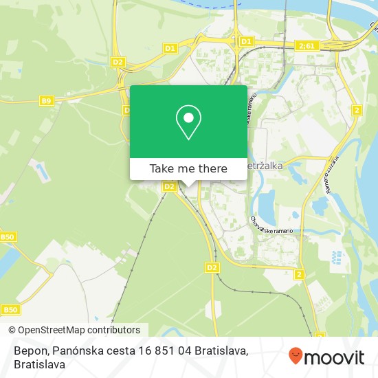 Bepon, Panónska cesta 16 851 04 Bratislava map