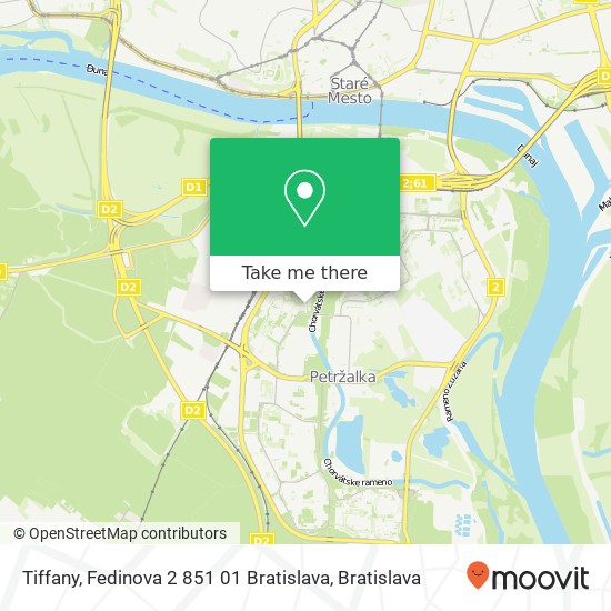 Tiffany, Fedinova 2 851 01 Bratislava map