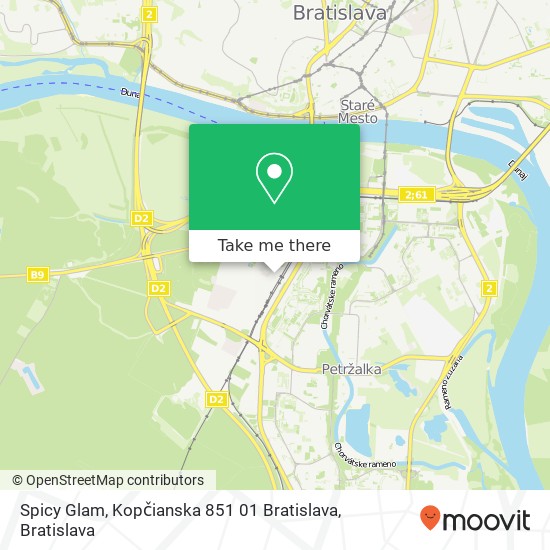 Spicy Glam, Kopčianska 851 01 Bratislava map