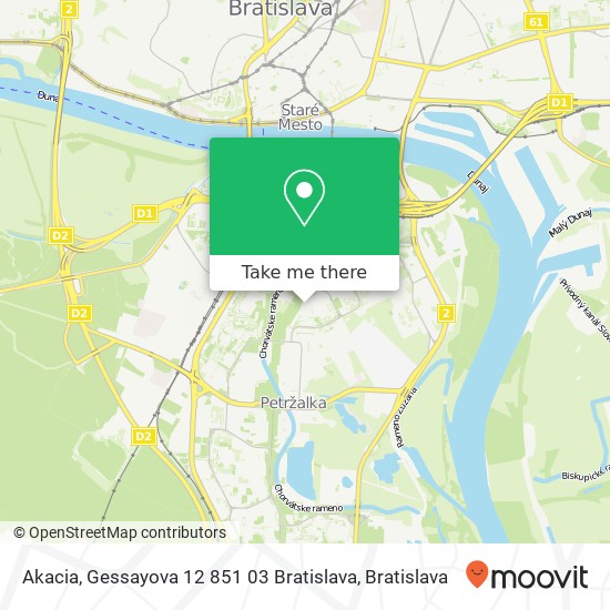 Akacia, Gessayova 12 851 03 Bratislava map