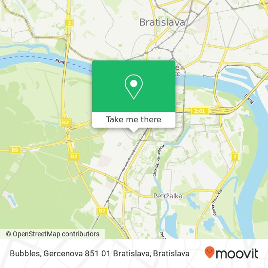 Bubbles, Gercenova 851 01 Bratislava map