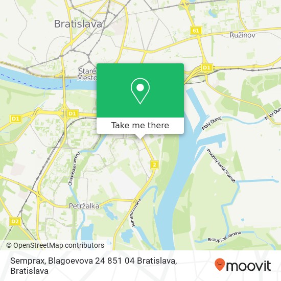 Semprax, Blagoevova 24 851 04 Bratislava map