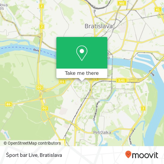 Šport bar Live map