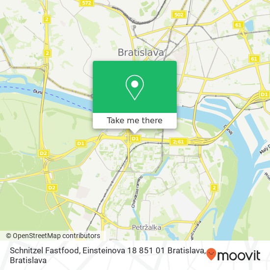 Schnitzel Fastfood, Einsteinova 18 851 01 Bratislava map