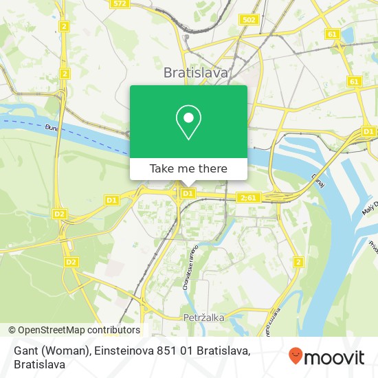 Gant (Woman), Einsteinova 851 01 Bratislava map