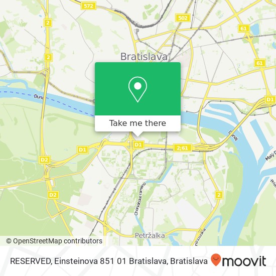 RESERVED, Einsteinova 851 01 Bratislava map