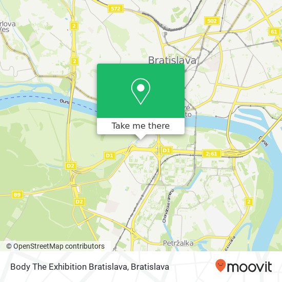 Body The Exhibition Bratislava map