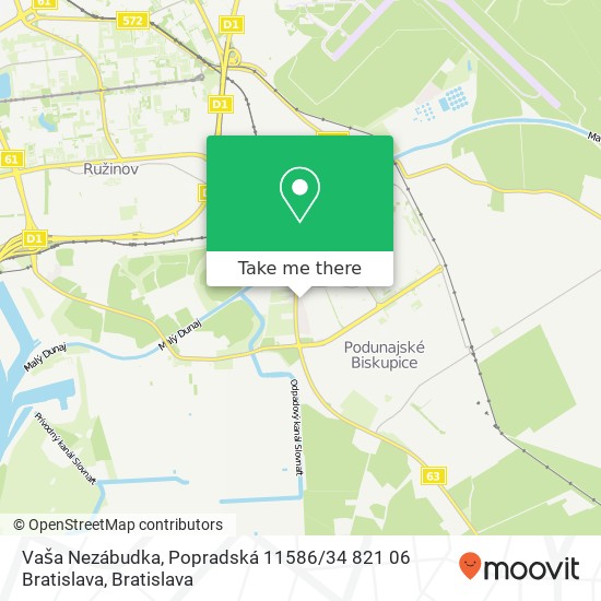 Vaša Nezábudka, Popradská 11586 / 34 821 06 Bratislava map