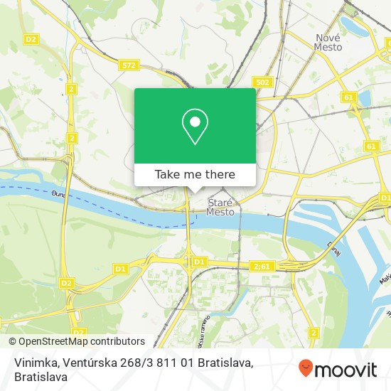 Vinimka, Ventúrska 268 / 3 811 01 Bratislava map