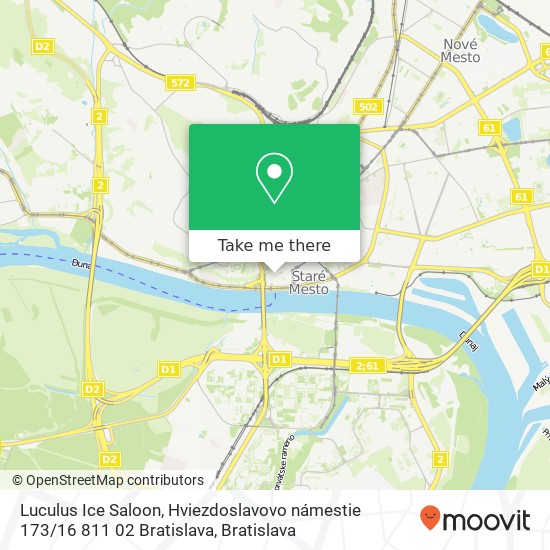 Luculus Ice Saloon, Hviezdoslavovo námestie 173 / 16 811 02 Bratislava map