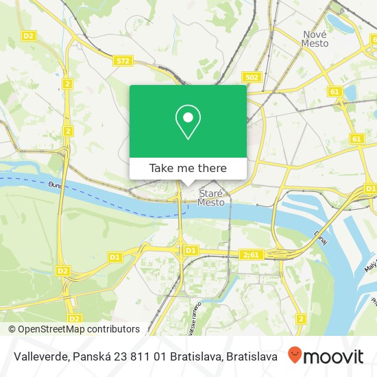 Valleverde, Panská 23 811 01 Bratislava map