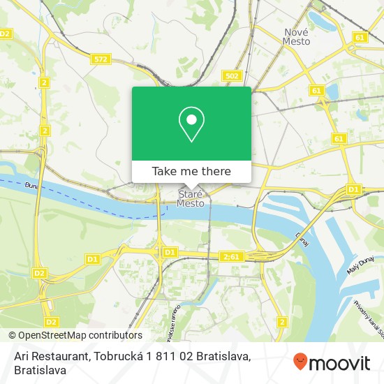 Ari Restaurant, Tobrucká 1 811 02 Bratislava map