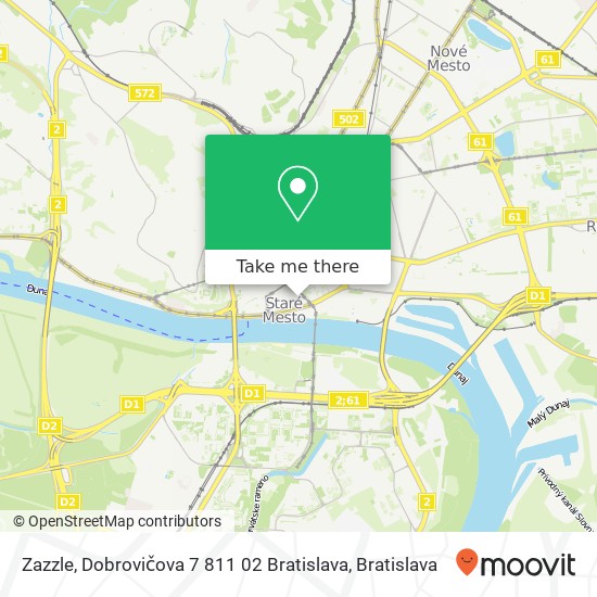 Zazzle, Dobrovičova 7 811 02 Bratislava map