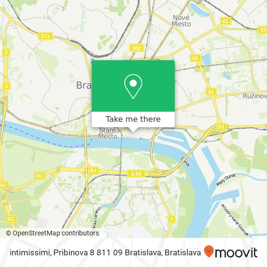 intimissimi, Pribinova 8 811 09 Bratislava map